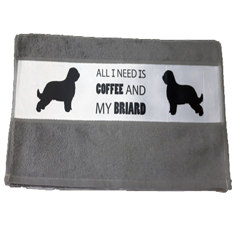 Handdoek bedrukt met afbeelding hond