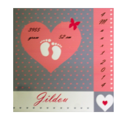 Baby geboren? Geboorte tegel van geboorte kaartje