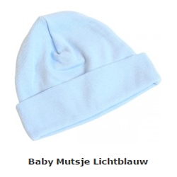 Baby mutsje lichtblauw