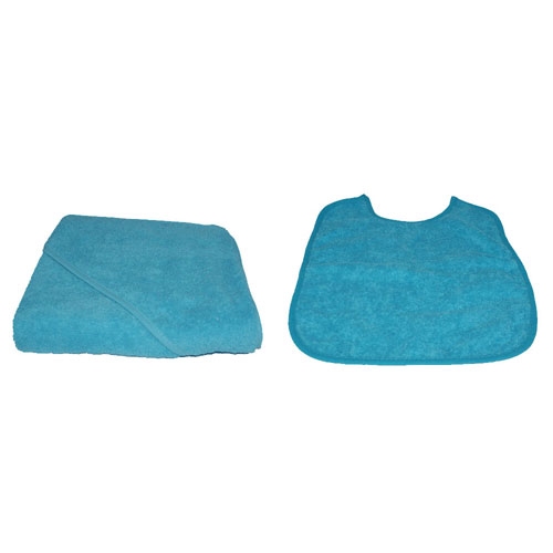 Badcape met slabber fuchsia