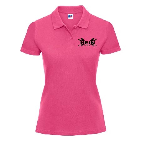 Russell ladies classic Poloshirt  bedrukt met div logo's
