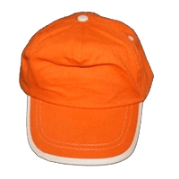 Kinder cap oranje / bedrukking max. 100x60 mm